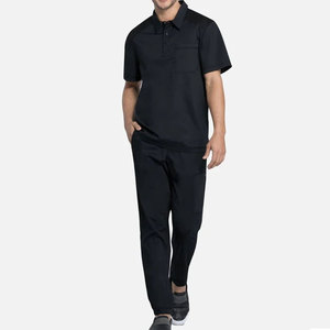 Ensembles d'uniformes médicaux à manches courtes en toile, personnalisables avec logo, respirants, unisexes, pour hôpitaux - Product Image 1