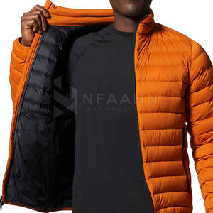 Veste matelassée pour homme à col montant enduit, avec logo frontal et manches longues, nouvelle collection, fabrication usine, personnalisable, vente en gros - Product Image 5
