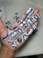 ARHAN GEMS Paire d'opale de dendrite naturelle blanche de haute qualité Prix de gros élevé pour la fabrication de bijoux en cabochons de pierres précieuses