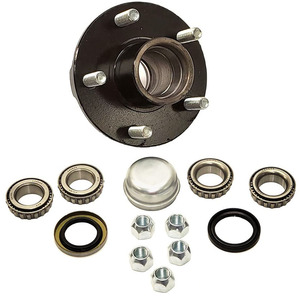 Tambour de frein 6 goujons avec roulements 25580 et 15123 pour remorque camping-car 3 tonnes - Product Image 4