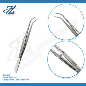 Pinzas dentales universitarias con cerradura 15cm Cvd pinzas dentales de acero inoxidable pinzas dentales esterilizables en autoclave algodón sosteniendo Pakistán - Product Image 3