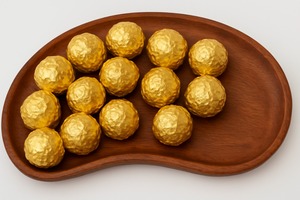 Decorative metal serving tray perfect for chocolates, elevating your hosting style with premium craftsmanship and shine - Product Image 6