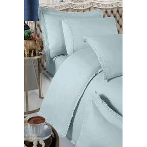 Ensemble de literie en satin de luxe 6 pièces, taille King, housse de couette XL, drap-housse en satin de coton, taies d'oreiller pour usage domestique - Product Image 2