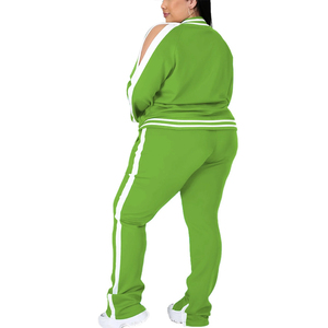 Chándal con capucha de invierno de talla grande de algodón ligero de buena calidad para mujer, venta al por mayor, jogging de manga larga para mujer - Product Image 4