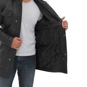 Nuevo Abrigo de Cuero Personalizado para Hombre, Abrigo Largo de Invierno de Alta Calidad, Precios al por Mayor, Chaqueta de Cuero de la Mejor Calidad para Hombre 2026 - Product Image 5