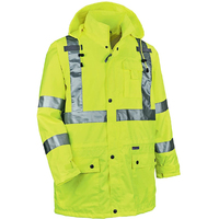 Veste de travail réfléchissante en tissu polyester, veste de sécurité d'hiver avec logo personnalisé, veste de travail de sécurité réfléchissante 3M