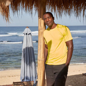 Camiseta Unisex Ultifresh de Manga Corta, Cuello Redondo, Corte Regular, Tejido de Poliéster, Color Sólido, Casual, Suave, Transpirable, Bordada - Product Image 4