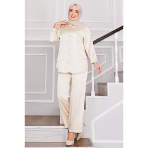 Jacquard para conjunto crema de 2 piezas pantalón doble largo para niños - Product Image 4