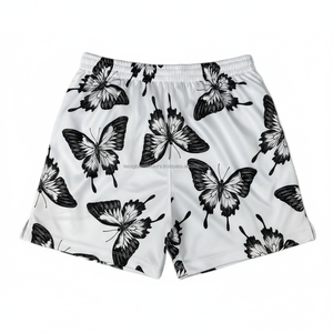 Shorts pour hommes en mesh respirant à séchage rapide avec imprimé papillon personnalisé pour l'été - Product Image 2