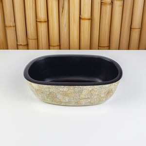 Vietnam usine fait à la main traditionnel laque bol matériau naturel usage quotidien artisanat modèle LBW6008 - Product Image 5