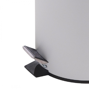 Ponza Series 3-Litre Matt White Metal and Bamboo <b>Waste</b> <b>Paper</b> Bin Pack of 1 - Product Image 3