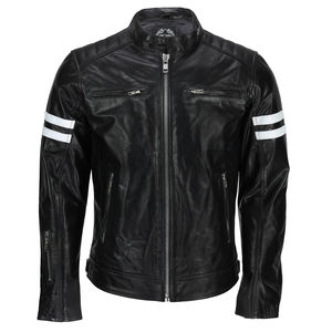 Veste de moto en cuir véritable pour la conduite Veste unisexe Top de haute qualité pour hommes imperméable à l'eau Moto et course automobile - Product Image 1