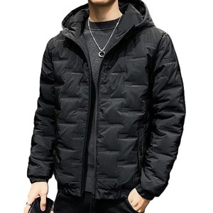 Chaquetas de hombre al por mayor de alta calidad, chaqueta acolchada con capucha de diseño personalizado, chaquetas de invierno a prueba de viento con estilo informal - Product Image 2