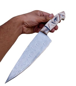 Cuchillo de chef profesional de estilo japonés de alto carbono forjado Premium con mango de resina para rebanar en la cocina - Product Image 1