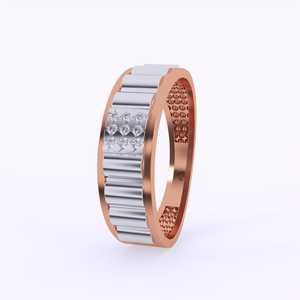 Noble Apex Luxury Style Lab Grown Diamond Ring Dual-Tone para él Uso diario - Product Image 4