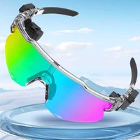 Lunettes GT13 avec écouteurs 2 en 1, haut-parleur stéréo à conduction osseuse, musique, appels, lunettes intelligentes, sport, étanches IPX4, oreille ouverte, portée de 10 m