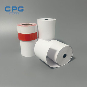 Rouleau de papier thermique haute clarté 80x80 pour système de caisse de librairie 57x40mm 55gsm Faible poussière Revêtement uniforme Papier d'imprimante thermique - Product Image 1