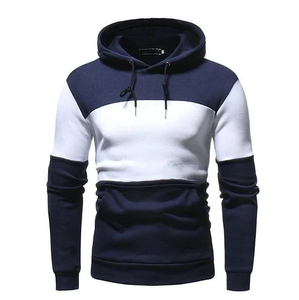 High Quality Men's Winter Pullover Hoodie 100% Cotton Embroidered Solid Color Customizable Fleece Sweatshirt - Product Image 6