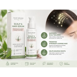 Sérum capillaire professionnel à l'acide hyaluronique hydratant et nourrissant pour une croissance capillaire saine - Product Image 2
