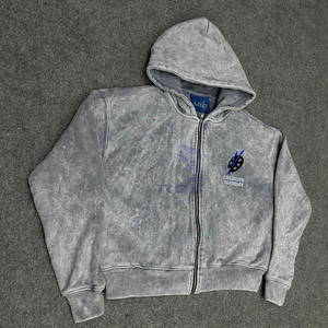 Buen material OEM Servicios Más demandados Cremallera Sudadera con capucha Impreso digital Hecho en fábrica Precio barato Sudaderas con capucha 100% Algodón Invierno - Product Image 5