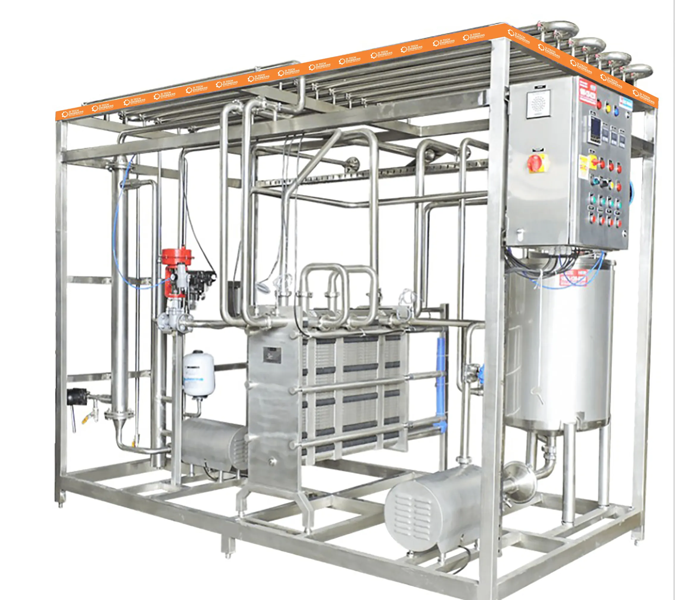 दूध प्रसंस्करण संयंत्र 500lph छोटे दूध प्रसंस्करण संयंत्र टैंक डेयरी प्रसंस्करण मशीन भंडारण टैंक