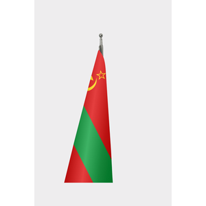 Customizable Official Transnistria Indoor Hand <b>Flag</b> 3x5ft Satin Aluminum Fiberglass <b>Pole</b> Digital Printing Multiple Materials - Product Image 3