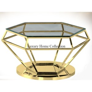 Mesa de centro de Metal con diseño de troncos de forma grande, mesa de acabado antiguo de latón para sala de estar, Hotel y otros suministros de muebles - Product Image 6