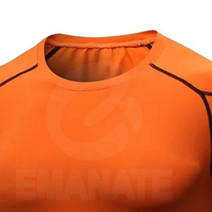 Camisetas de Compresión de Punto Sólido para Gimnasio y Fitness para Hombre, Color Personalizado, Secado Rápido, Ligeras, Estilo Urbano, Manga Corta - Product Image 3