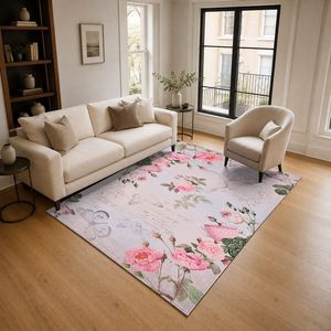 RUGS DEPOT LXDP-0871 Großhandel Mehrfarbiger Neutraler Moderner Vintage Digital Bedruckter Maschinenwaschbarer Chenille-Teppich Rutschfest - Product Image 2