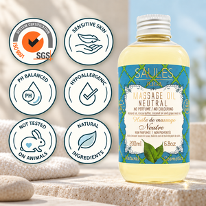 Aceite de Masaje Neutro Sin Perfume 200ml, Aceite Corporal Profesional de Deslizamiento Suave para Spa, Salón de Masajes, Piel Sensible y Uso Diario - Product Image 3