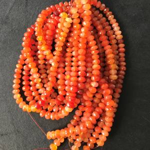 Perles Rondelles Facettées en Cornaline 100% Naturelle Certifiée IGI 7mm-12mm Grade AA Orange Feu pour Fabrication de Bijoux Vivaaz Gems - Product Image 2