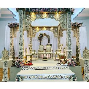 Décoration de mandap de mariage de style moghol, décoration de mandap unique de Bollywood pour mariage indien, mandap éclairé de Bollywood, Melbourne - Product Image 1