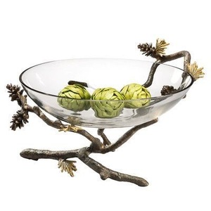 Prix de gros Bol à pied en aluminium avec finition dorée Décoration et utilisation disponibles avec le fournisseur indien - Product Image 5