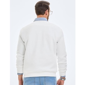 Sweat-shirt à manches longues élégant pour hommes nouvelle Collection 100% coton couleur unie écologique grande taille imperméable cou épaule - Product Image 6