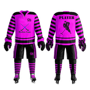 Prix d'usine sur mesure de qualité supérieure prix raisonnable uniforme de hockey sur glace 100% tissu polyester uniforme de hockey sur glace - Product Image 6