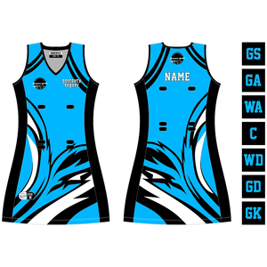 Uniforme de robe de Netball pour femmes professionnelles Premium Plus Size Bibs Technique d'impression par sublimation - Product Image 6