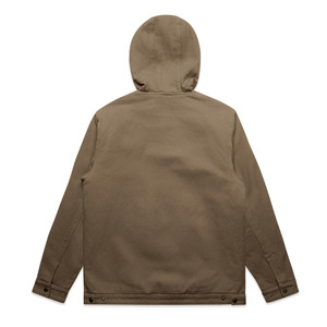 Chaqueta de lona de algodón personalizada con capucha Chaqueta de lona lavada elegante Chaqueta de lona duradera - Product Image 2
