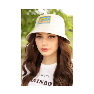 Manufacturer of Excellent Quality Bulk Sale Stylish Look 100% Cotton 1430: "Ukraine in the fight" Panama Bucket Hats