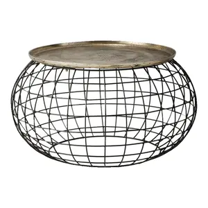 Mesa de centro de madera maciza India duradera de alta calidad recubierta de negro para uso en la sala de estar la mejor mesa de té - Product Image 3