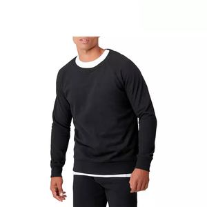 Sweat-shirt polaire antistatique 100% coton de haute qualité pour hommes hiver motif imprimé solide col rond hauts pullover Logo personnalisé-XS - Product Image 4