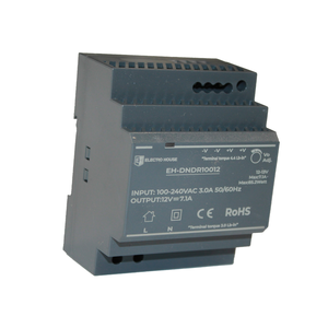 แหล่งจ่ายไฟ 12V 7.1A 82W แบบติดตั้งบนราง DIN แหล่งจ่ายไฟแบบสวิตชิ่ง 12V DC สำหรับไฟ LED  แปลงไฟ AC เป็น DC สำหรับไฟ LED Strip - Product Image 1