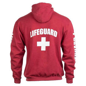 Hot Trending Spring Men's Unisex Pullover Sudadera Salvavidas Rojo 100% Algodón Fleece Grueso Personalizable Hoody Estilo bordado - Product Image 3