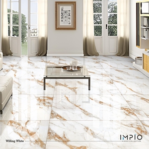 Azulejos de pared de porcelana de oro blanco pulido esmaltado de 60*120cm del exportador del fabricante Premium indio mate clásico moderno - Product Image 5
