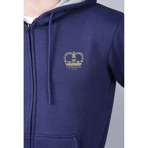 Sweat à capuche zippé intégral LASTER Classic Premium pour homme avec logo personnalisé, 100 % coton, délavé à l'acide, taille XXS - Product Image 4