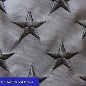 Drapeau américain noir 12x18 pouces, entièrement noir, pour bateau, étoiles brodées, rayures cousues durables, résistant aux vents forts, drapeaux américains robustes - Product Image 5