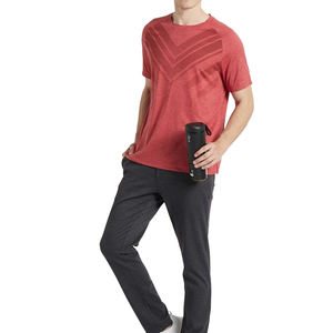 Camiseta de Algodón de Punto Grueso Personalizada por el Fabricante, Manga Corta, Cuello Redondo, Secado Rápido, Lisa para Hombre - Product Image 4