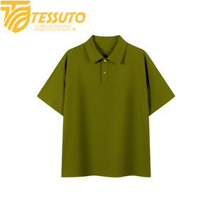 เสื้อเชิ้ตผู้ชาย Tessuto ผ้าฝ้าย 100% แขนสั้น ถักแบบนิตติ้ง ป้องกันการเป็นขุย ลายพื้นเรียบ คอเสื้อพิมพ์ลาย ออกแบบโลโก้ได้ น้ำหนัก 180 กรัม - Product Image 6