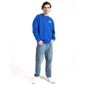 Sudadera de talla grande de alta calidad, sudadera holgada de otoño e invierno para hombre a la venta, la mejor venta, sudaderas de Color azul liso para hombre - Product Image 6