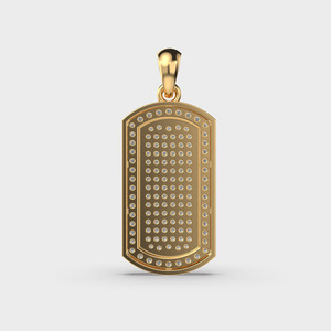 Collar con Colgante de Diamantes Chapado en Oro de 22K de Lujo, Corte Brillante Redondo, Cadena con Microincrustaciones, Joyería Unisex para Uso Diario - Product Image 4