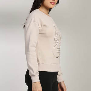 Sudadera de mujer Premium de manga larga con cuello redondo y logotipo personalizado impreso al mejor precio - Product Image 3